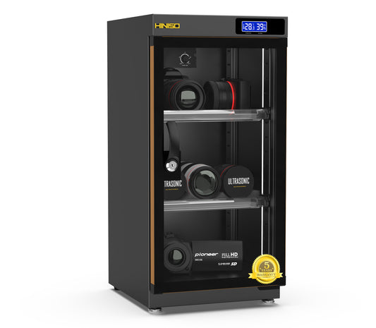 HINISO AD-50C Digital Display Dry Cabinet for Cameras - 50 litres | Comes Up with Built-in Hygrometer for Humidity Control | Safe & Durable Lens Storage