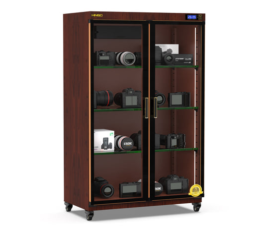 HINISO 280L Digital Dry Cabinet | Double Door, Humidity Control, Silent Storage for Cameras & Electronics