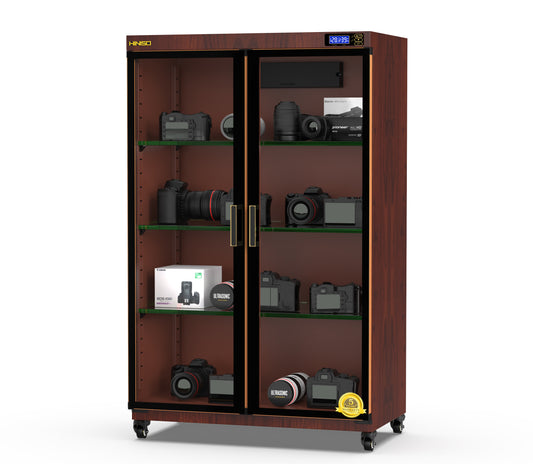 HINISO 280L Digital Dry Cabinet | Double Door, Humidity Control, Silent Storage for Cameras & Electronics
