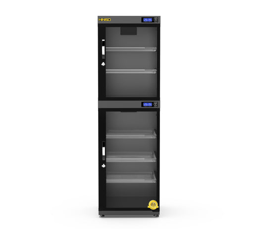 HINISO AD-160S 160 liters Electronic Dry Cabinet with Humidity Controller & Digital Display. (Black)