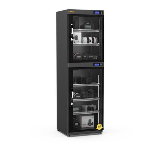 HINISO AD-160S 160 liters Electronic Dry Cabinet with Humidity Controller & Digital Display. (Black)