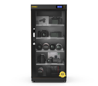 HINISO AD-125S 139 liters Electronic Dry Cabinet with Humidity Controller & Digital Display. (Black)