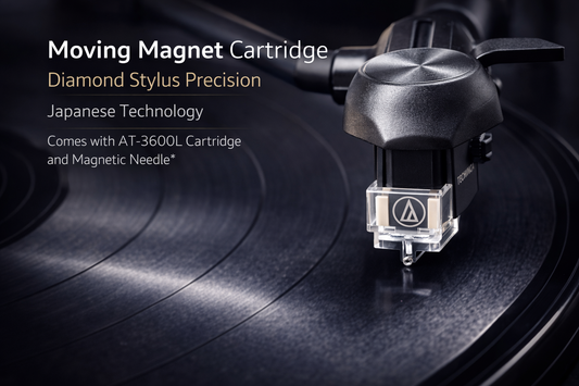 HINISO T501 Bluetooth Vinyl Record Player, 3-Speed Turntable (33/45/78 RPM), USB/SD Recording, FM Radio, RCA & AUX, Diamond Stylus