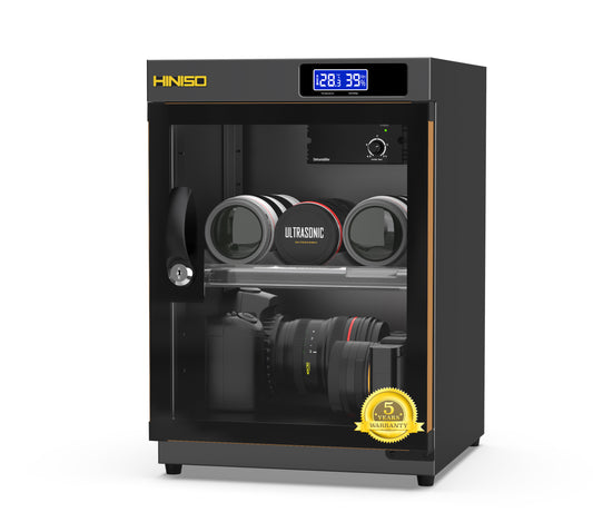 HINISO AD-30C Digital Display Dry Cabinet For Cameras - 34 Litres | Comes Up With BUILT-IN HYGROMETER For Humidity Control | Safe & Durable Lens Storage