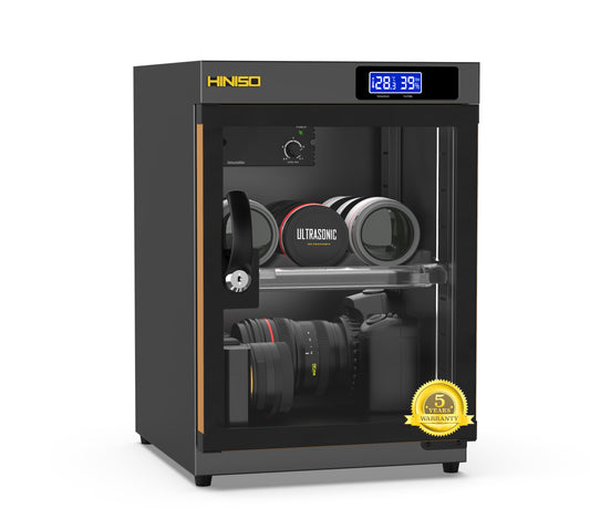 HINISO AD-30C Digital Display Dry Cabinet For Cameras - 34 Litres | Comes Up With BUILT-IN HYGROMETER For Humidity Control | Safe & Durable Lens Storage