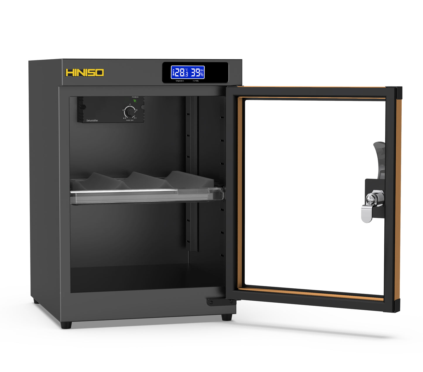 HINISO AD-30C Digital Display Dry Cabinet For Cameras - 34 Litres | Comes Up With BUILT-IN HYGROMETER For Humidity Control | Safe & Durable Lens Storage