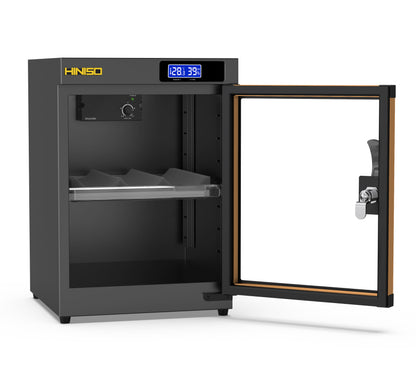 HINISO AD-30C Digital Display Dry Cabinet For Cameras - 34 Litres | Comes Up With BUILT-IN HYGROMETER For Humidity Control | Safe & Durable Lens Storage