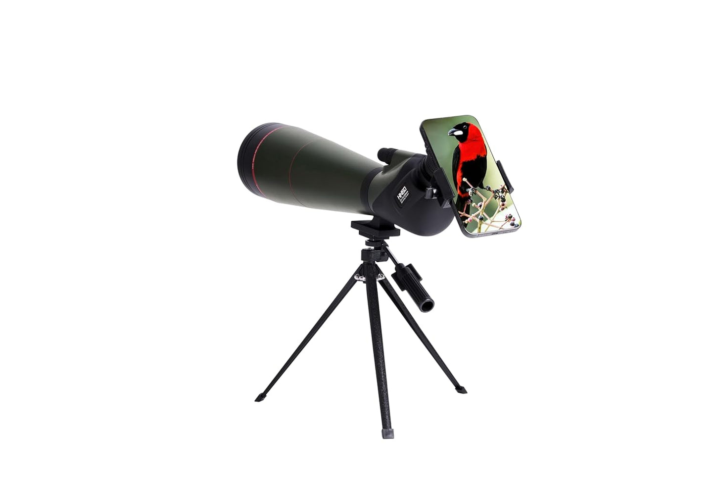 Hiniso 25-75x100 HD Spotting Scope with Tripod & Phone Adapter | Dual Focus Zoom Telescope with BAK4 Prism for Bird Watching, Stargazing & Target Shooting | Waterproof with Carry Case