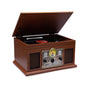 Hiniso 8-in-1 Vinyl Player with Bluetooth, USB Recording, CD/Cassette, FM, AUX, SD, Headphone Jack & Built-in Speakers | Convert Vinyl to MP3