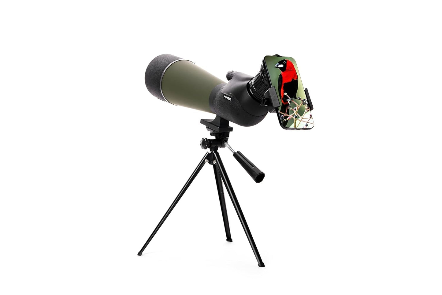 Hiniso 20-60x80 HD Spotting Scope with Tripod, Phone Adapter & Carry Bag | BAK4 Prism, Single Focus, Waterproof & Fogproof Telescope for Bird Watching, Stargazing & Target Shooting