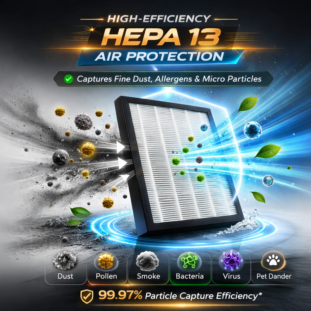 HINISO 10L Smart Dehumidifier with HEPA 13 Filter | WiFi App Control | 2000 Sq.ft Coverage | Auto Defrost | 2.5L Tank | Clothes Dry Mode