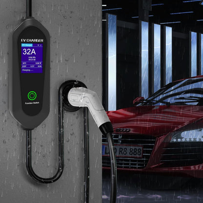 Hiniso 32A Portable EV Charger | Type 2, WiFi, IP67, LED