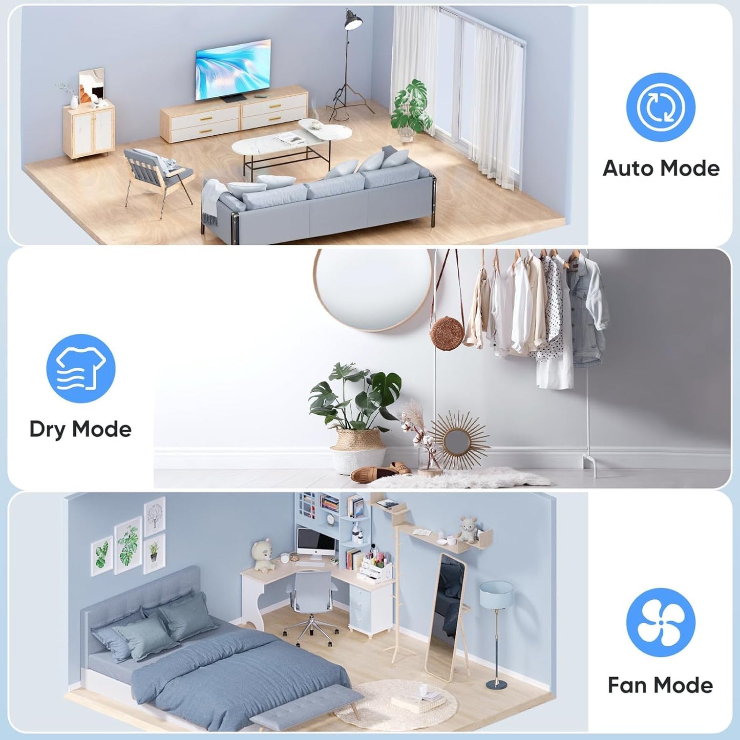 Hiniso 10L WiFi Dehumidifier | 2000 Sq.ft Coverage | Auto Defrost, Overflow Protection, Timer for Home & Basement