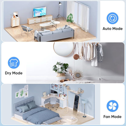 Hiniso 10L WiFi Dehumidifier | 2000 Sq.ft Coverage | Auto Defrost, Overflow Protection, Timer for Home & Basement