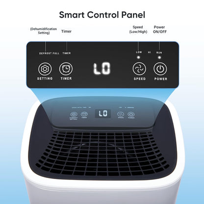 Hiniso 10L WiFi Dehumidifier | 2000 Sq.ft Coverage | Auto Defrost, Overflow Protection, Timer for Home & Basement
