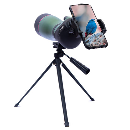 HINISO 20-60x80 Spotting Scope | HD Zoom Telescope with Tripod, Phone Adapter & Bag – Waterproof, BAK4 Prism