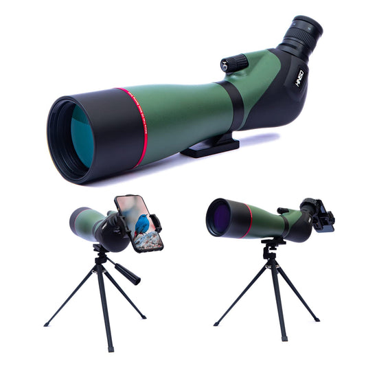 HINISO 20-60x80 Spotting Scope | HD Zoom Telescope with Tripod, Phone Adapter & Bag – Waterproof, BAK4 Prism