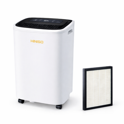 HINISO 10L Smart Dehumidifier with HEPA 13 Filter | WiFi App Control | 2000 Sq.ft Coverage | Auto Defrost | 2.5L Tank | Clothes Dry Mode