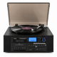 HINISO T701 10-in-1 Vinyl Turntable Record Player with Bluetooth, CD, Cassette