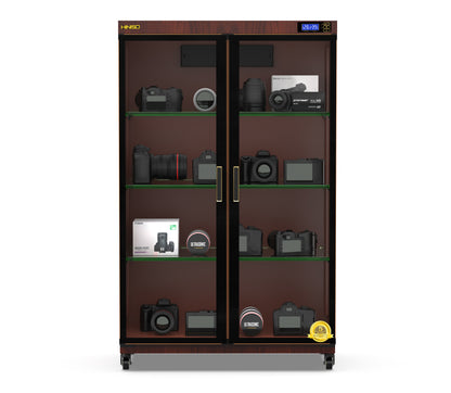 HINISO 280L Digital Dry Cabinet | Double Door, Humidity Control, Silent Storage for Cameras & Electronics