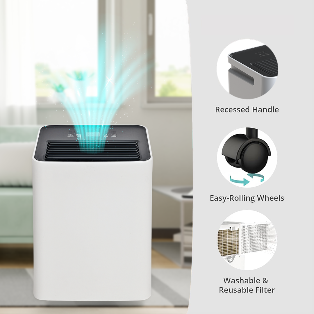 HINISO 16L Smart WiFi Dehumidifier for Home up to 3200 Sq.ft | Compressor Based | Built-in Ionizer Air Purifier | 3.2L Water Tank | Clothes Drying, Auto Defrost & Quiet Mode