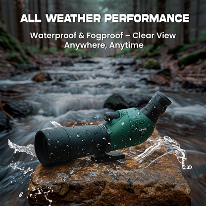 Hiniso 20-60x60 HD Spotting Scope with Tripod & Phone Mount | Waterproof BAK4 Prism Telescope for Bird Watching, Wildlife, Stargazing & Moon Viewing