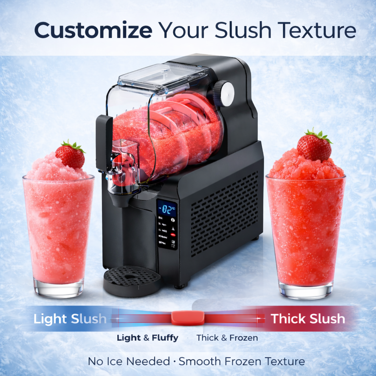 HINISO SL750 Slushie Maker Machine | No Ice Needed | 5 Preset Modes | 3.7L Tank | Frozen Drinks, Milkshakes & Cocktails